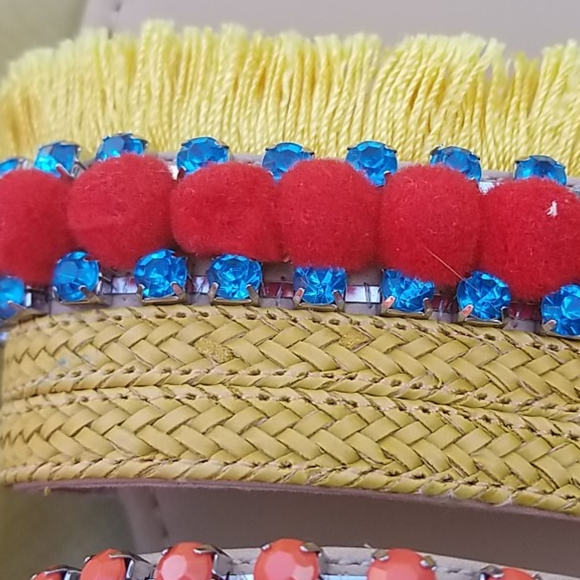 NEW - Summer Sandals Multi Colored Flats - Picture 6 of 8